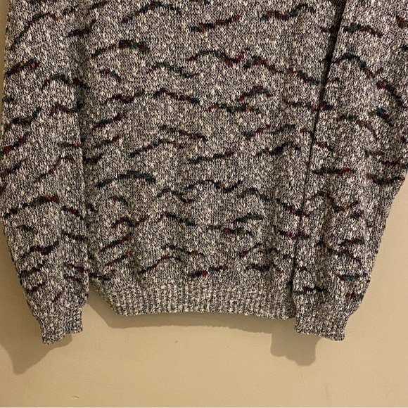 Vintage Michael Gerald Sweater Size XL Knit Pullover Geometric 90s Crewneck - Picture 4 of 10